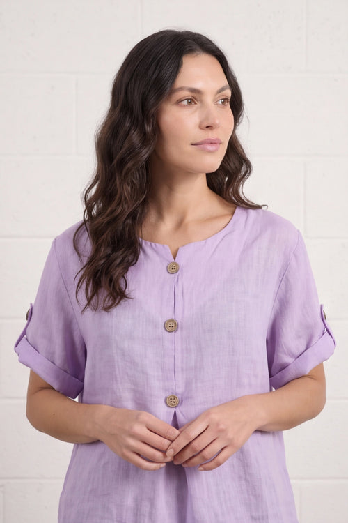 Amara Linen Box Top – image 4 of 5
