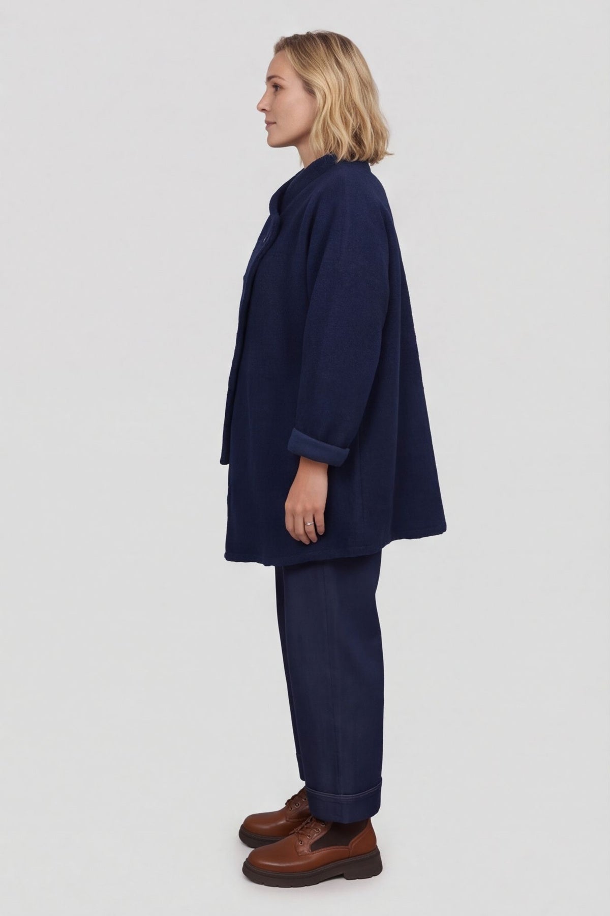 Shona Boucle Jacket Navy – image 3 of 5
