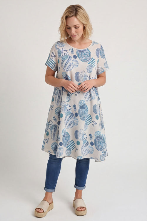 Aggie Cotton Tunic Stone – image 3 of 4