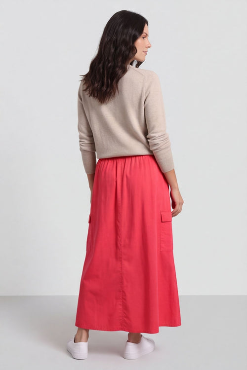 Myrna Cotton Skirt Fuchsia – image 3 of 5