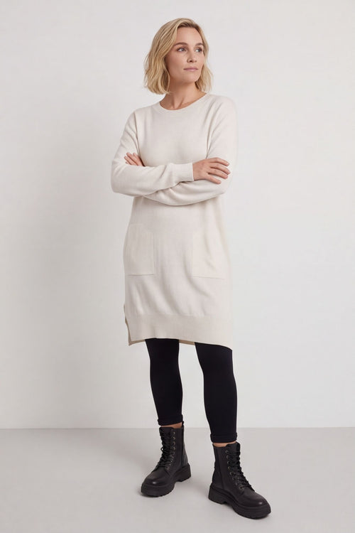 Elisa Pocket Knitted Tunic Stone – image 4 of 6