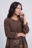 Berenice Print Detail Needlecord Top Nutmeg – image 4 of 6