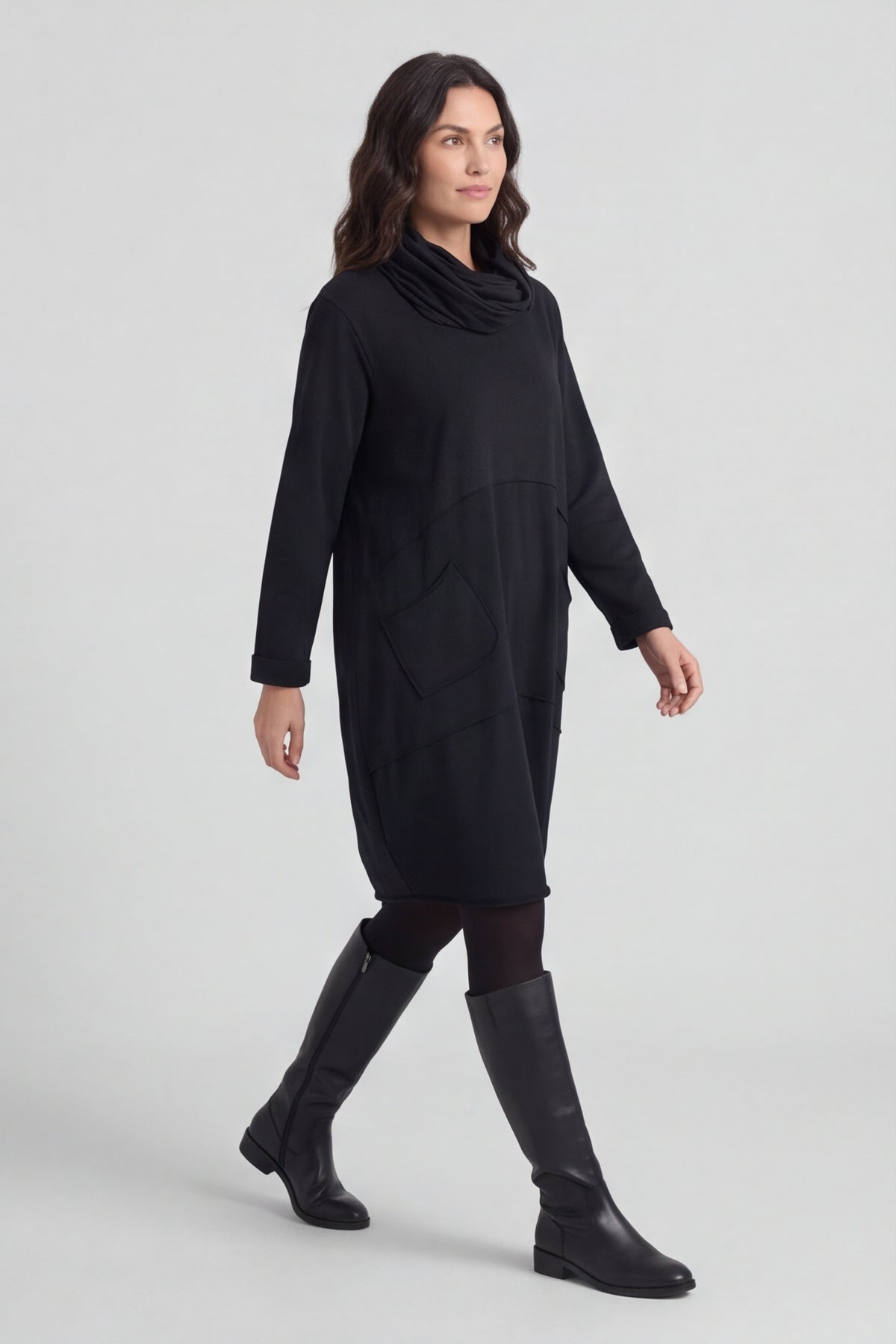Rizo Snood Cotton Dress Black – image 4 of 6
