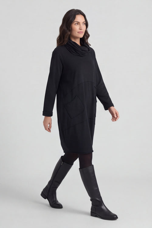 Rizo Snood Cotton Dress Black – image 4 of 6
