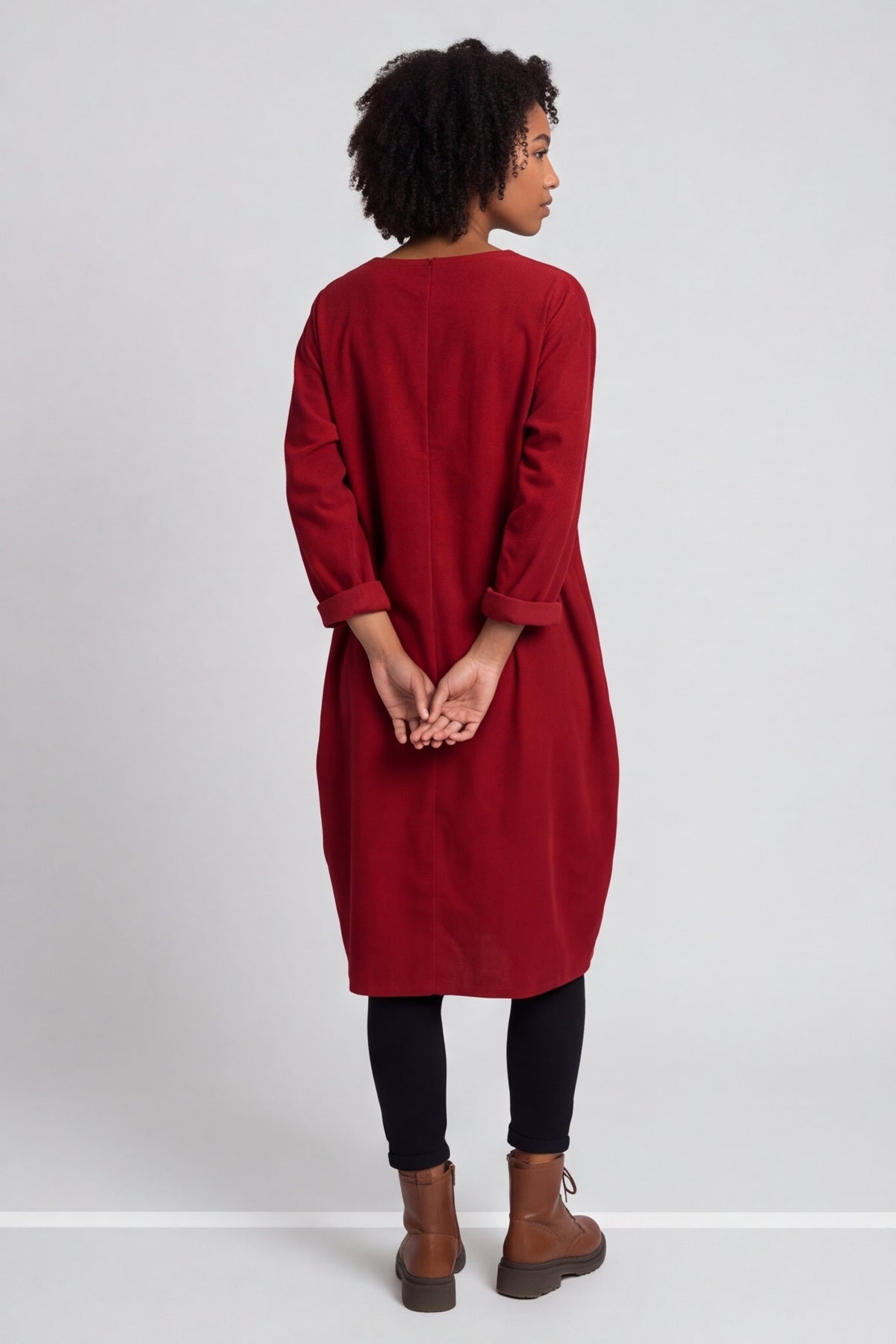 Laurie Needlecord Dress Red – image 4 of 6