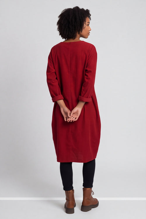 Laurie Needlecord Dress Red – image 4 of 6