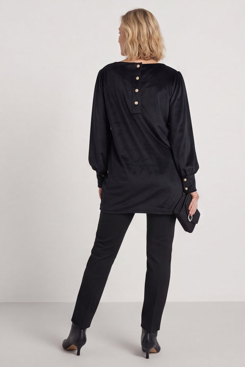 Zannah Button Back Tunic Black – image 4 of 6