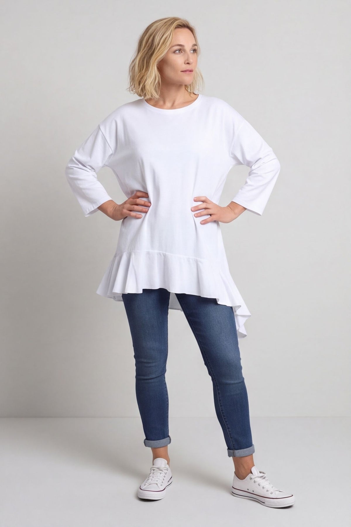 Carey Frill Cotton Top White – image 4 of 5