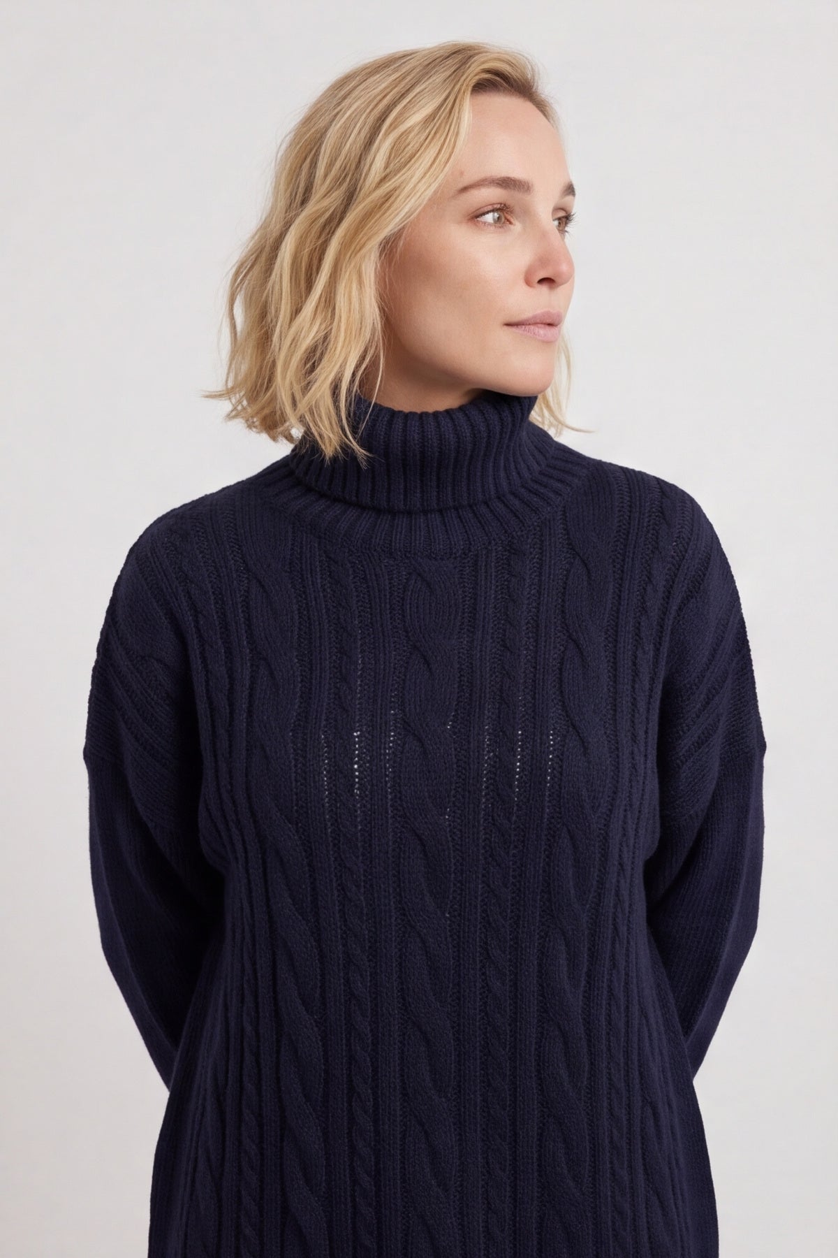 Moira Polo Knitted Jumper Navy – image 4 of 6