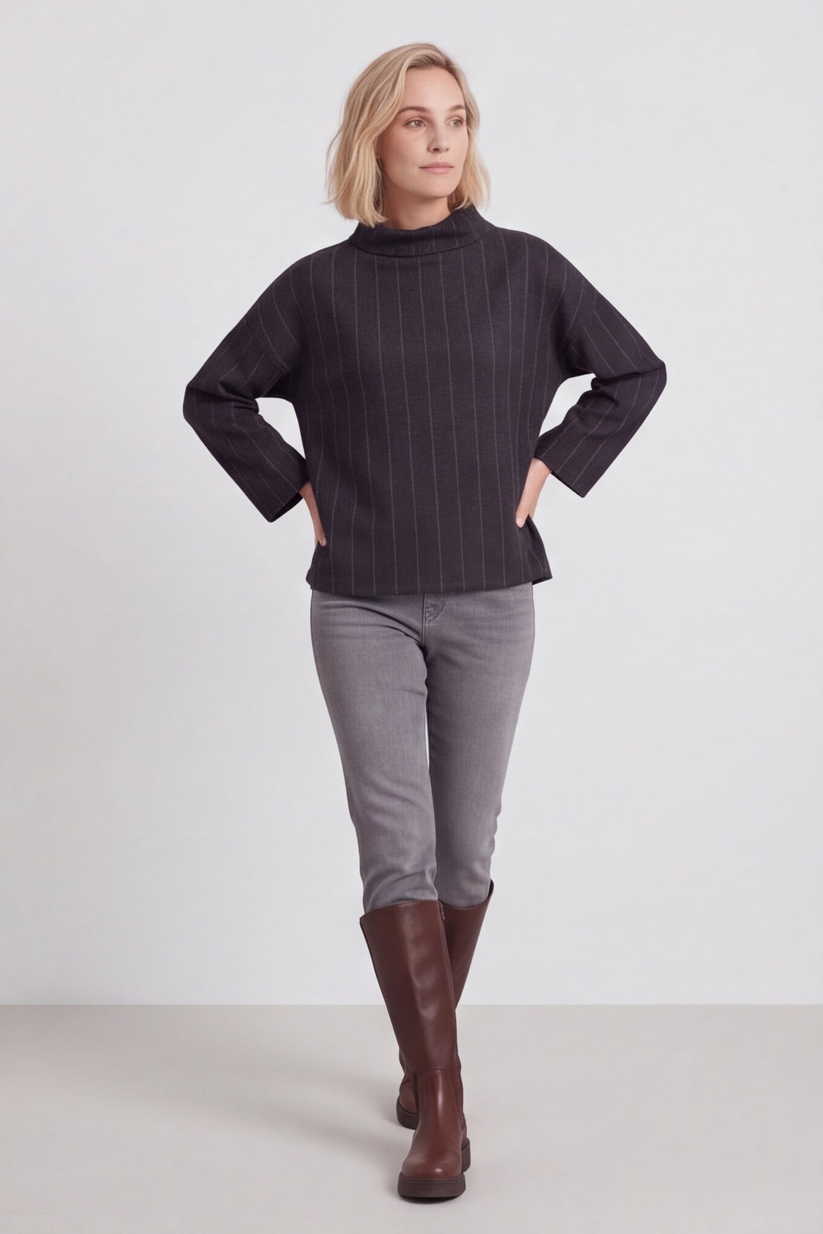 Siobhan Cowl Neck Top Black – image 4 of 6