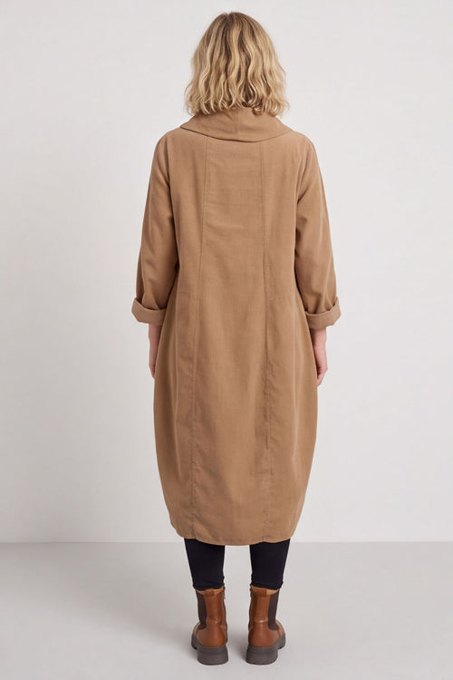 Christie Needlecord Dress Camel – image 4 of 6