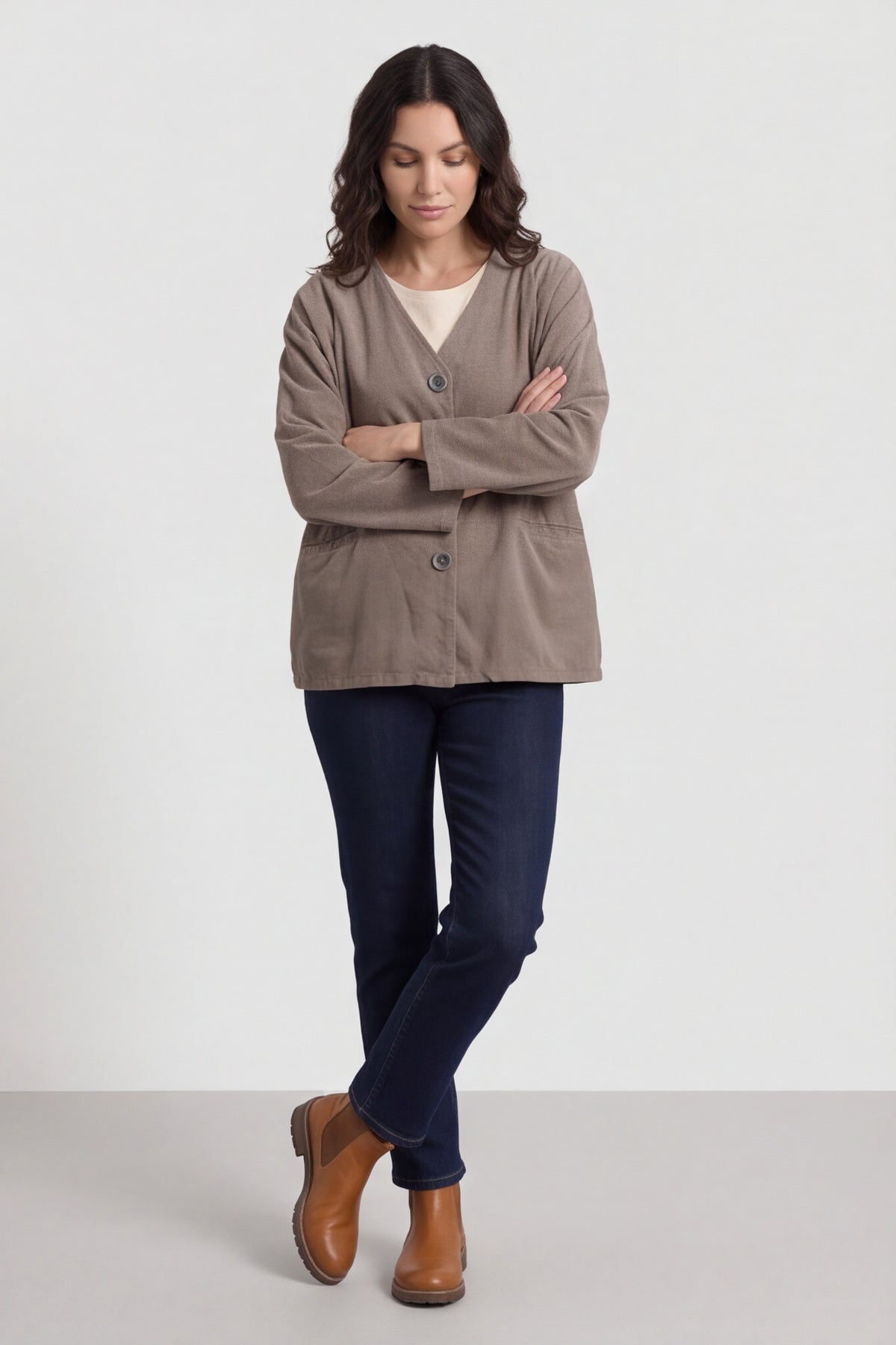 Kristen Needlecord Jacket Mocha – image 4 of 6