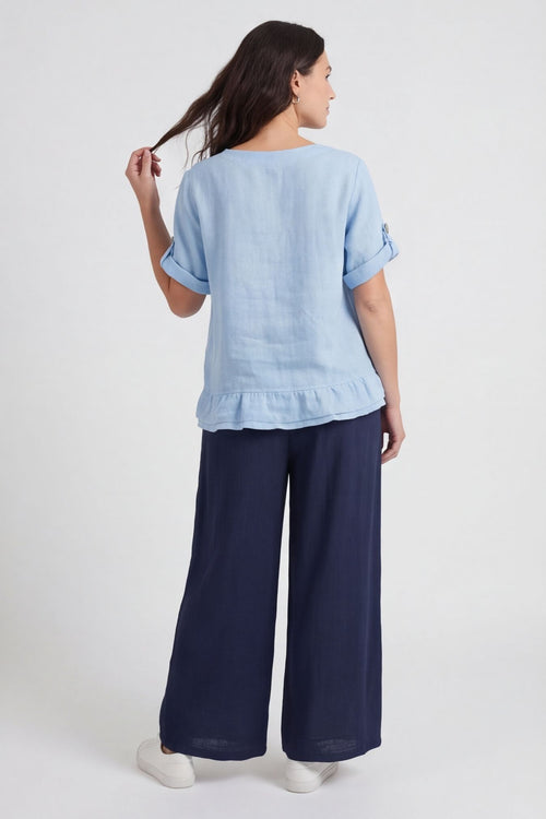Athena Wide Leg Trousers Navy – image 2 of 4