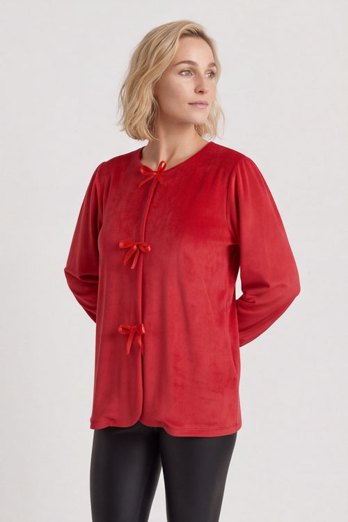 Rhona Bow Front Top Red – image 4 of 6