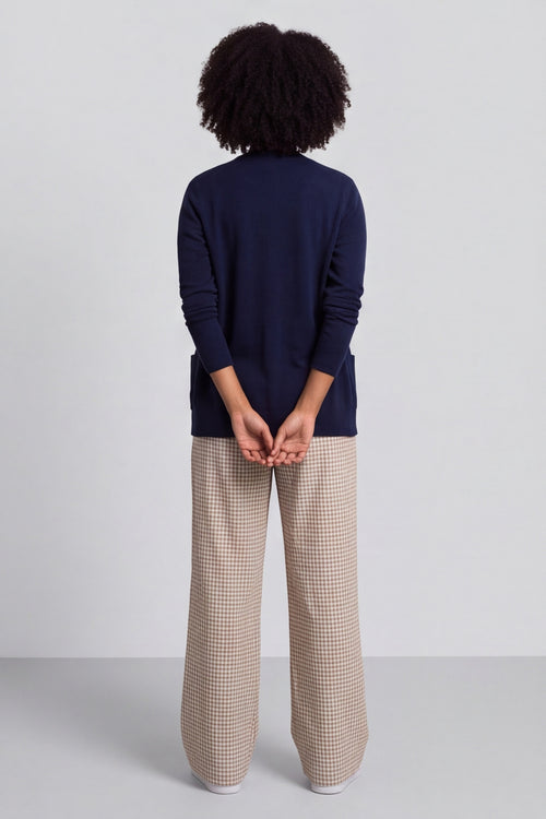 Cataleya Gingham Cotton Trousers Camel – image 4 of 6