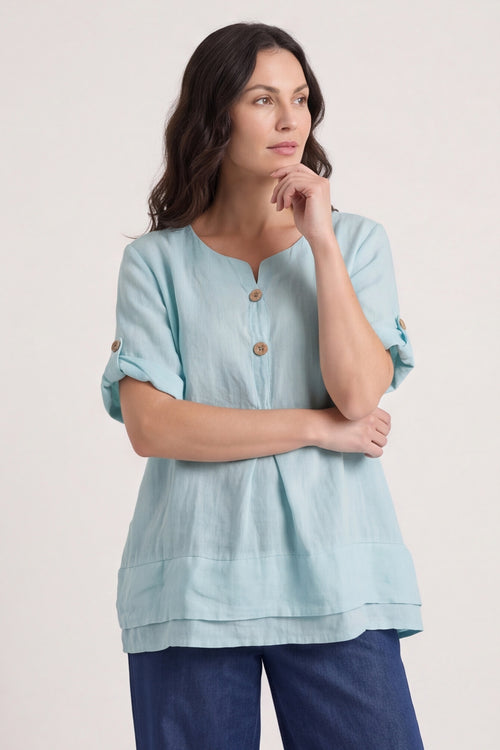 Amara Linen Box Top – image 5 of 6