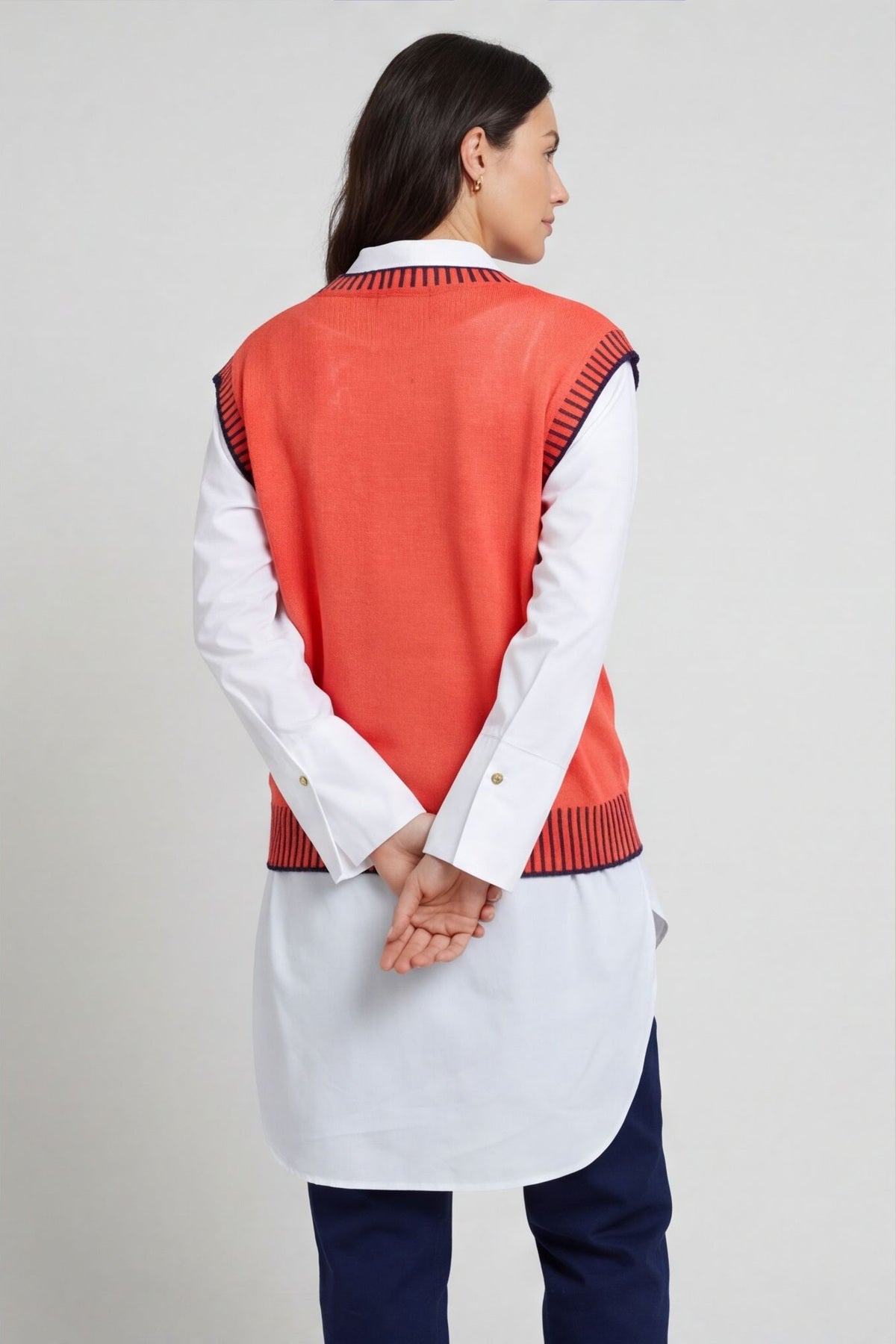 Jovita Fine Knit Tank Top Orange – image 5 of 6
