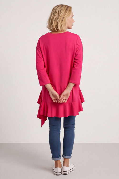 Carey Frill Cotton Top Fuchsia – image 5 of 6