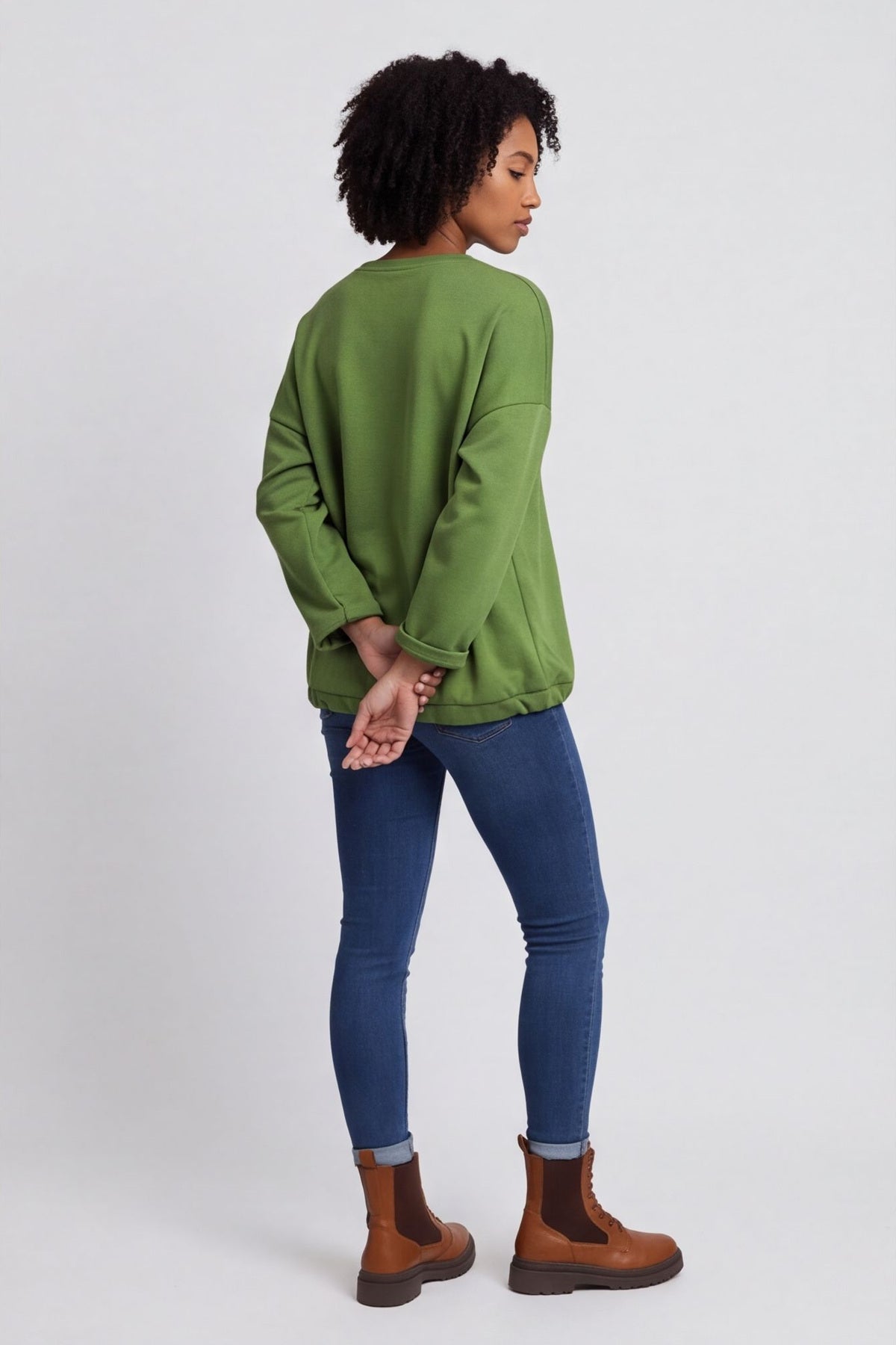 Tania Pocket Top Olive – image 5 of 6