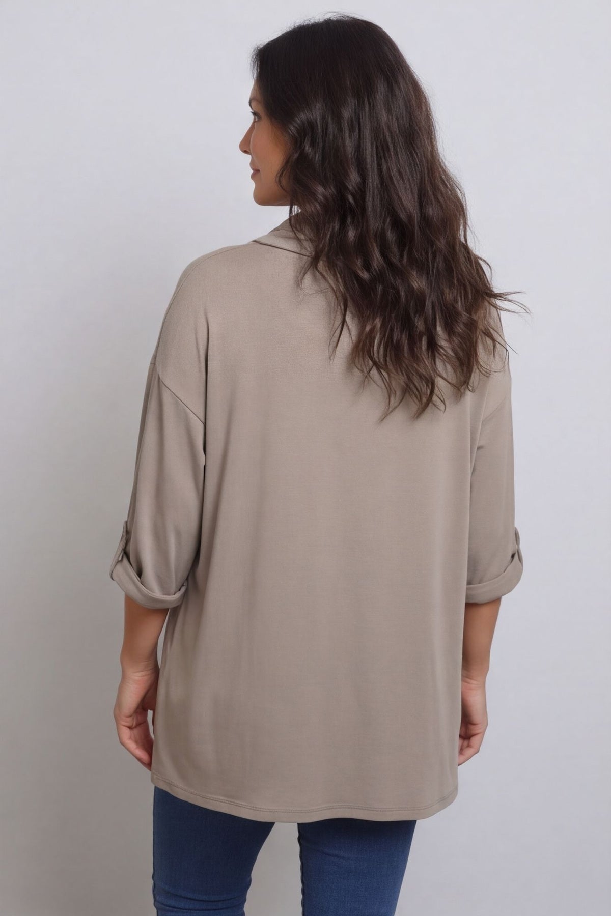 Raleigh Cowl Cotton Top Mocha – image 3 of 3