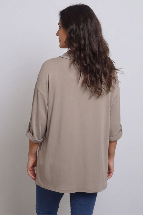 Raleigh Cowl Cotton Top Mocha – image 3 of 3