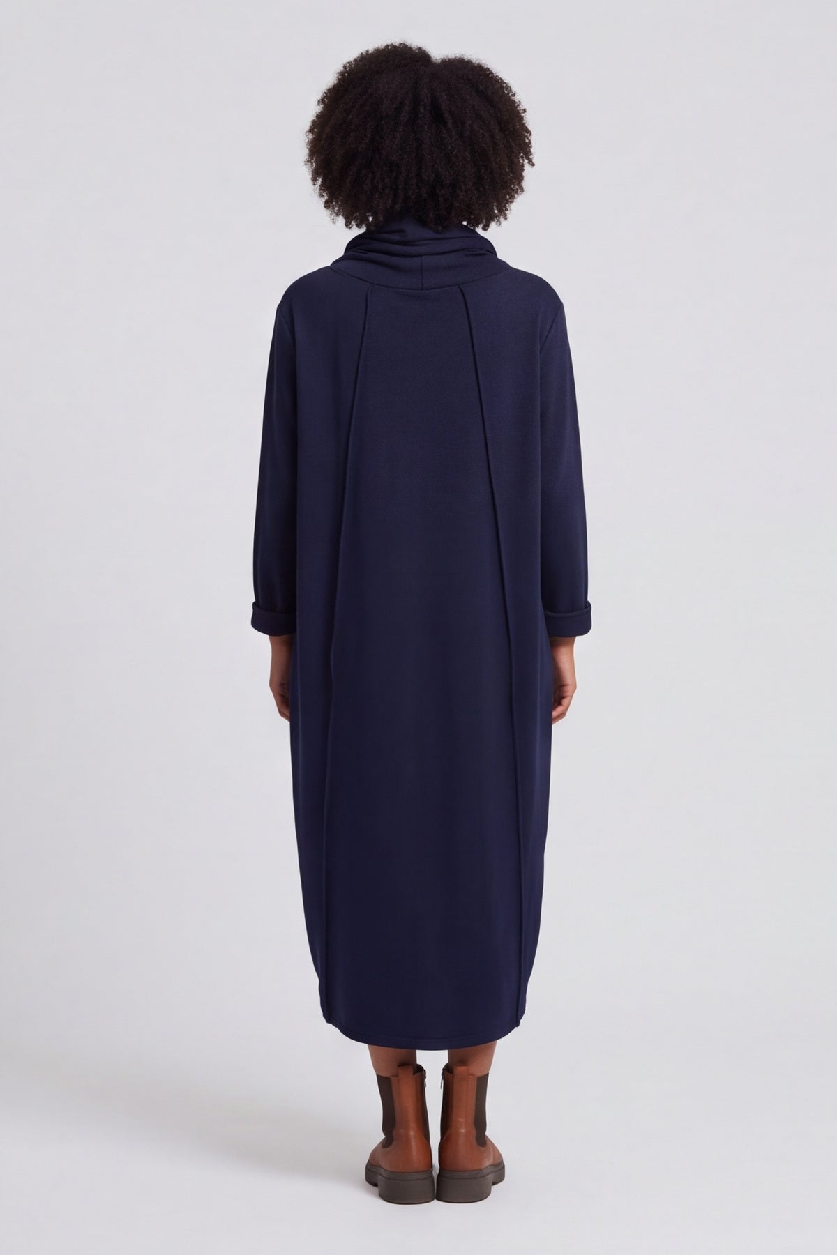 Maris Snood Cotton Dress Navy – image 5 of 6