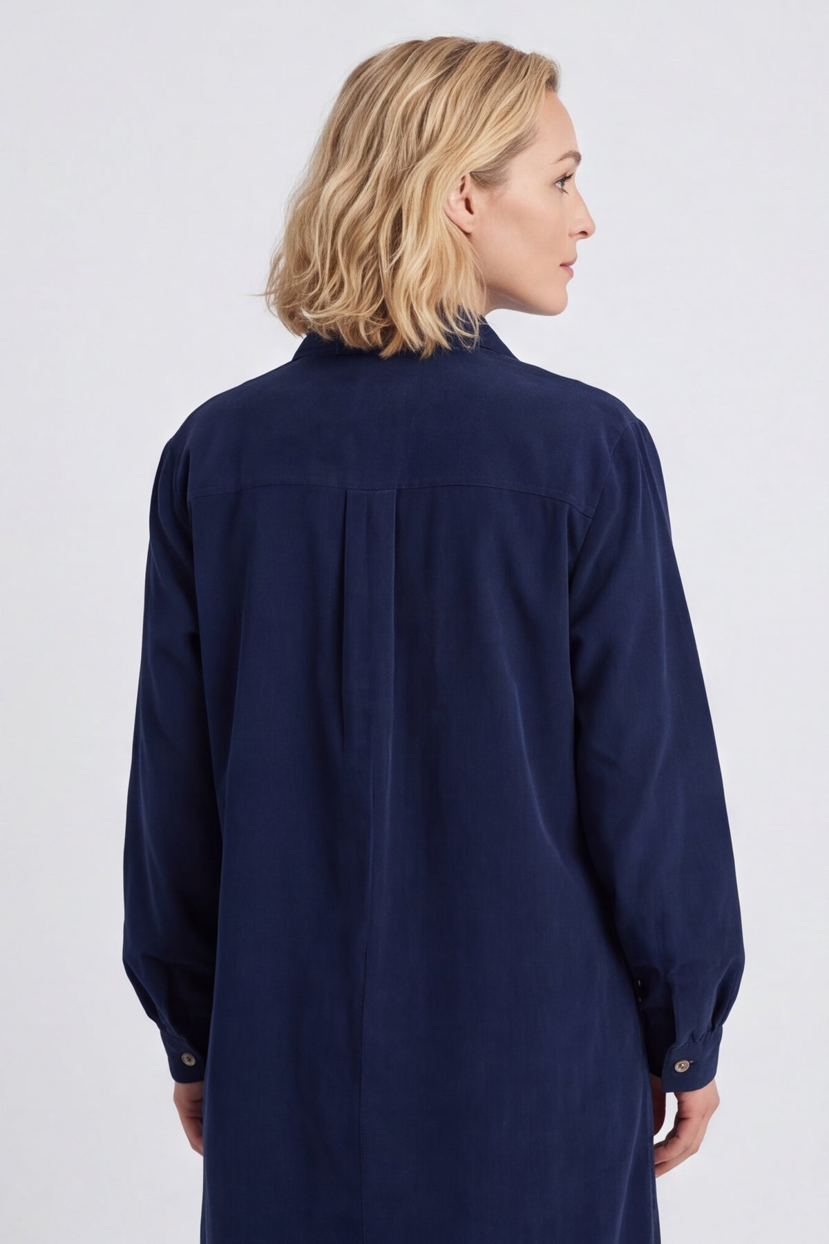 Dezi Needlecord Shirt Dress Navy – image 5 of 6