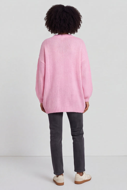 Smile Knitted Jumper Pink – image 5 of 6