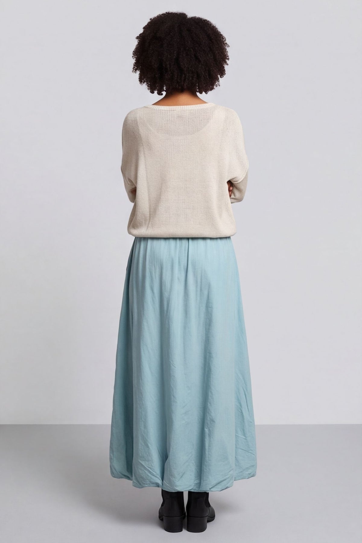 Wilfreda Puffball Cotton Skirt Sage Green – image 5 of 6