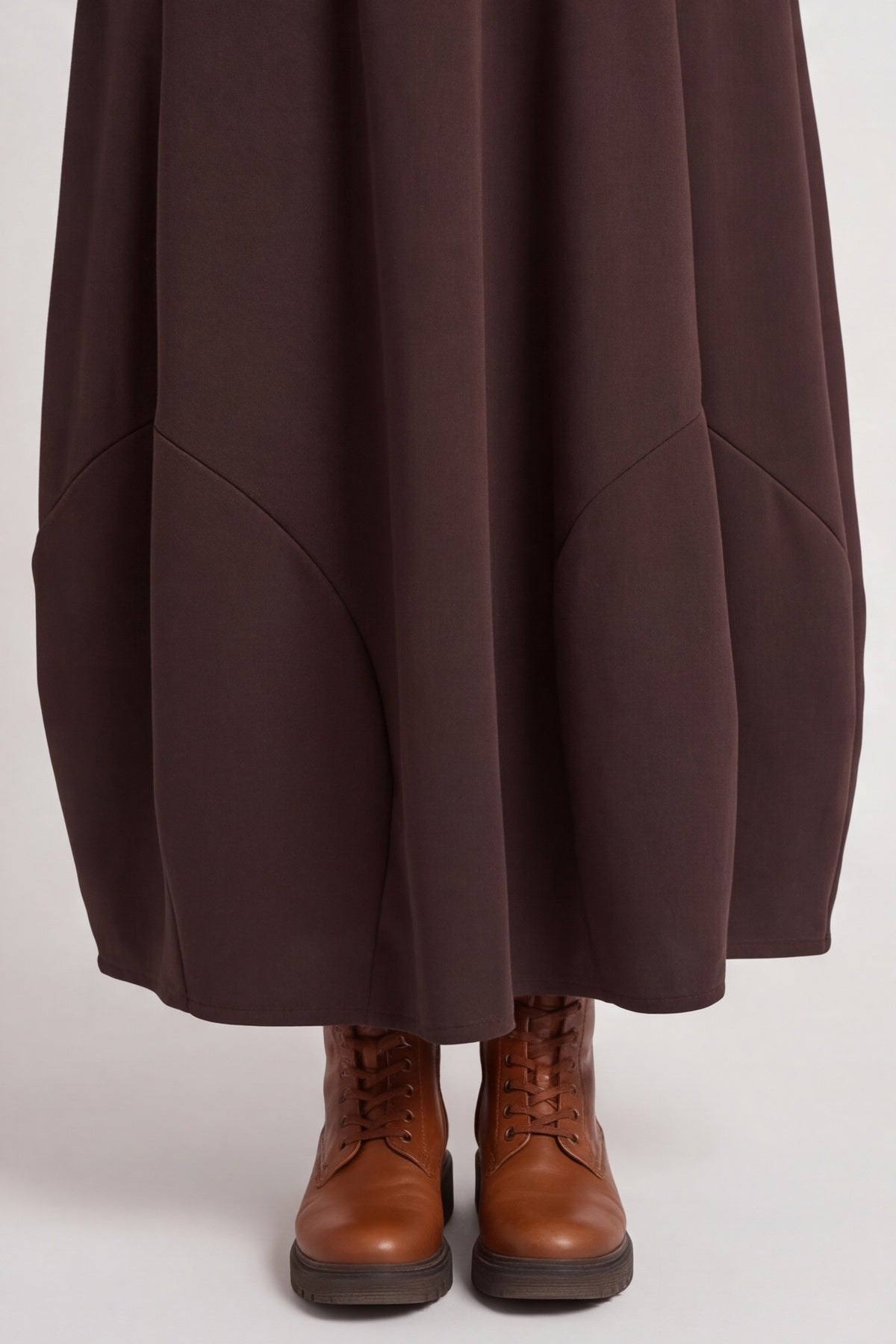 Georgetta Belted Cotton Skirt Cocoa – image 5 of 6