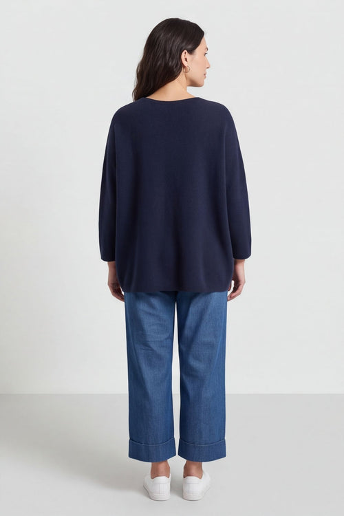 Leah Knitted Jumper Navy – image 4 of 5