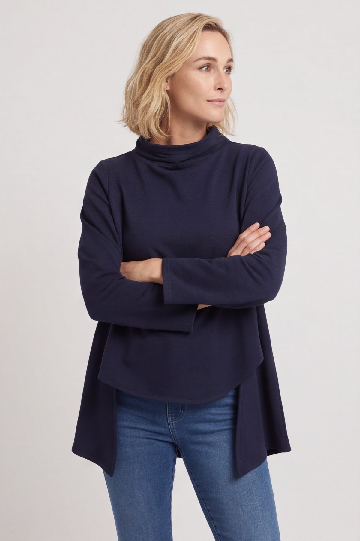 Courtney Cotton Top Navy – image 5 of 5