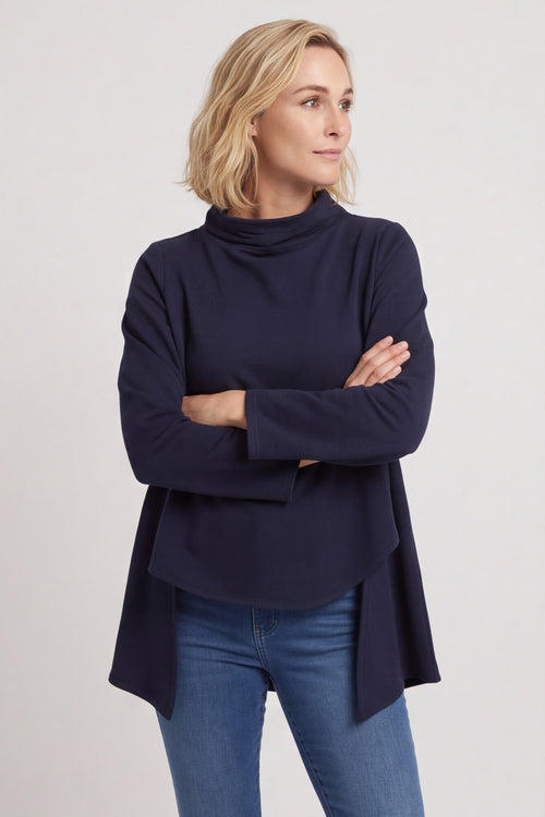 Courtney Cotton Top Navy – image 5 of 5