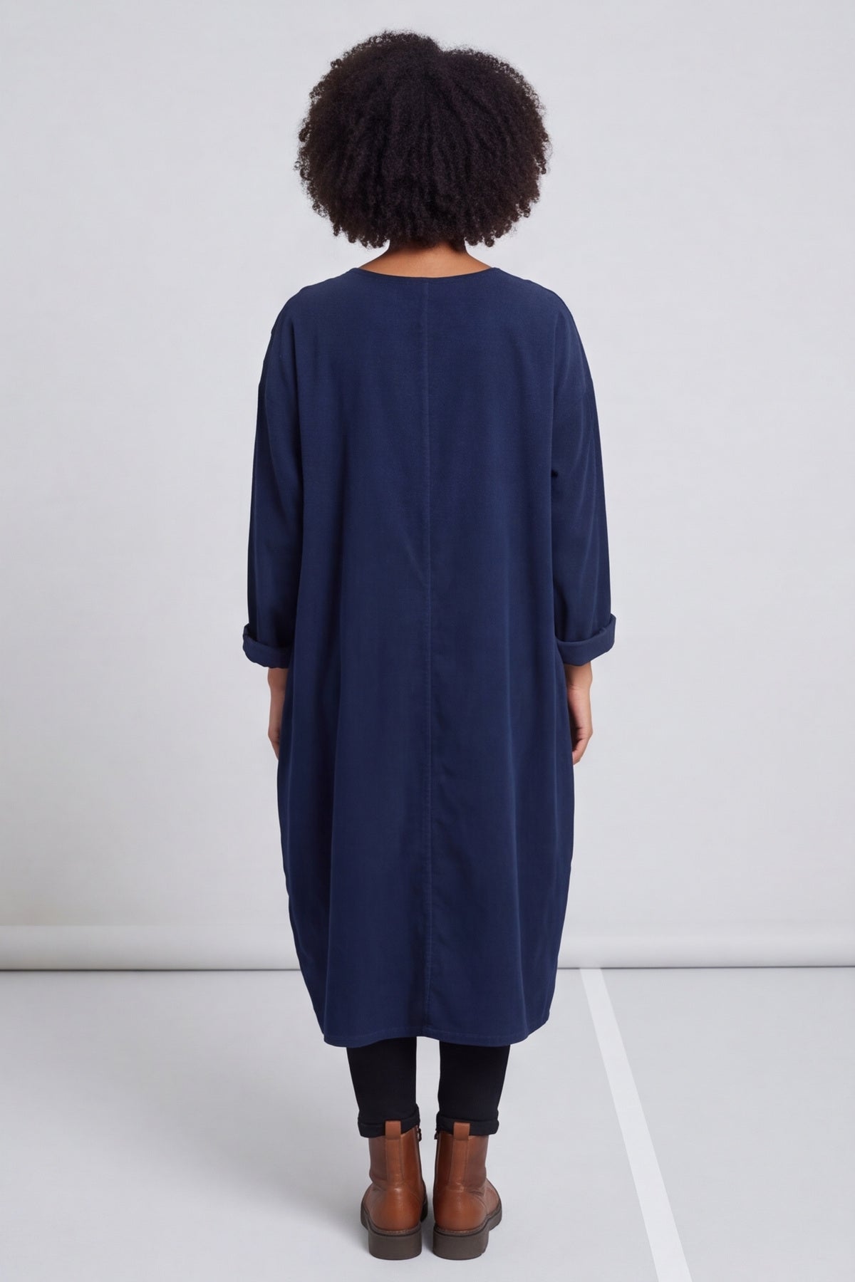 Laurie Needlecord Dress Navy – image 5 of 6