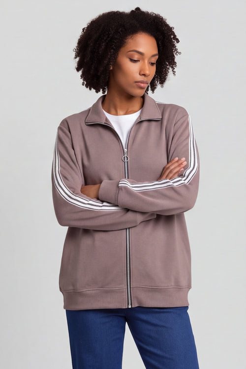 Safiya Zip Jacket Mocha – image 5 of 5