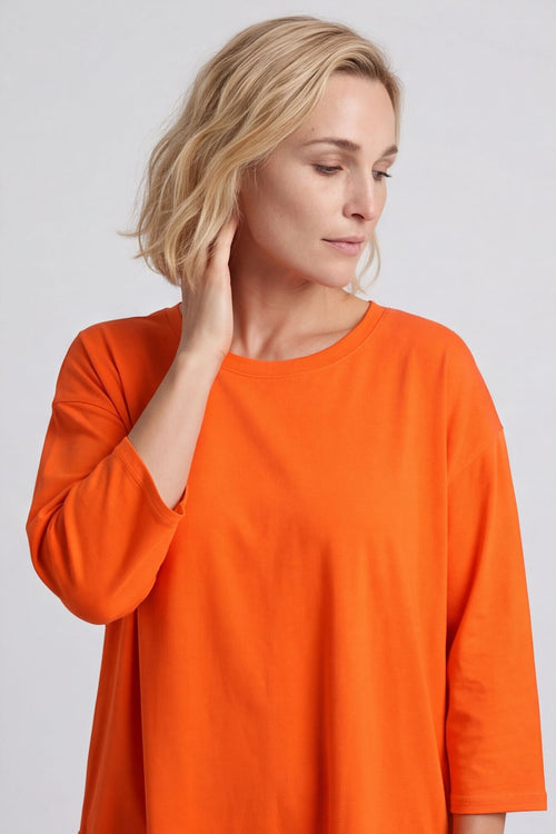 Carey Frill Cotton Top Orange – image 5 of 6