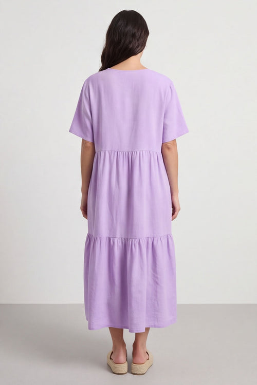 Nova Linen Dress Lilac – image 4 of 5