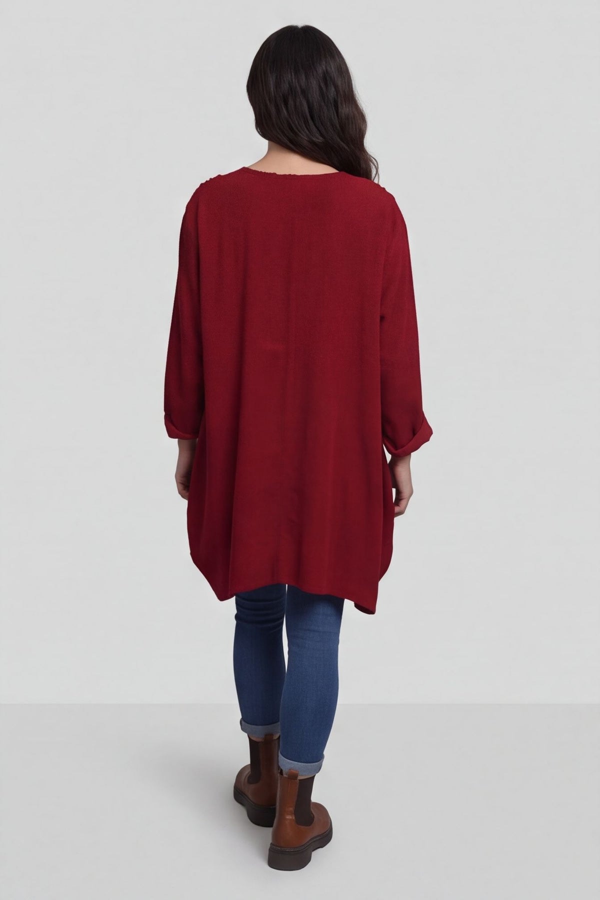 Rita Cord Detail Tunic Red – image 5 of 5