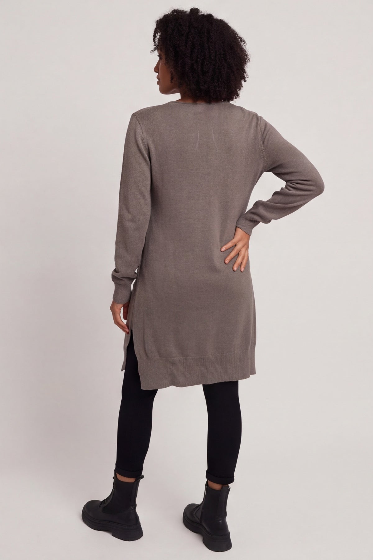 Elisa Pocket Knitted Tunic Mocha – image 5 of 6