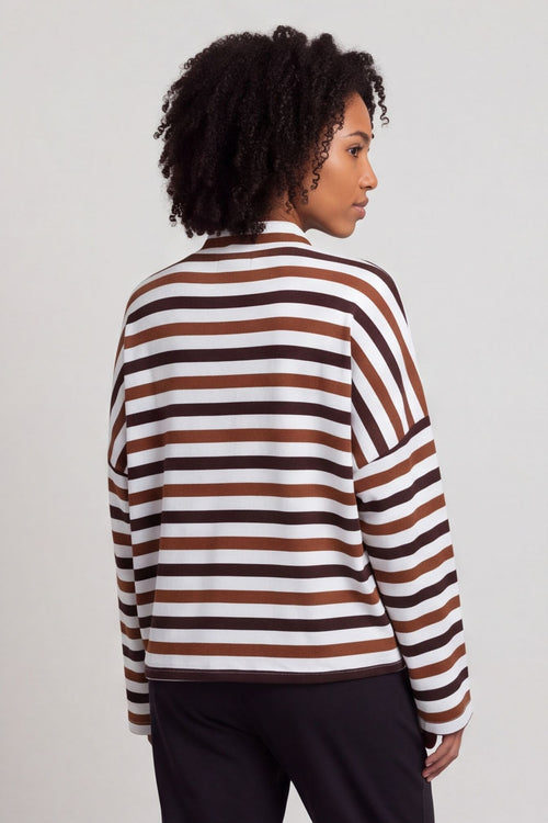 Sylvie Stripe Knit Top Nutmeg – image 5 of 6