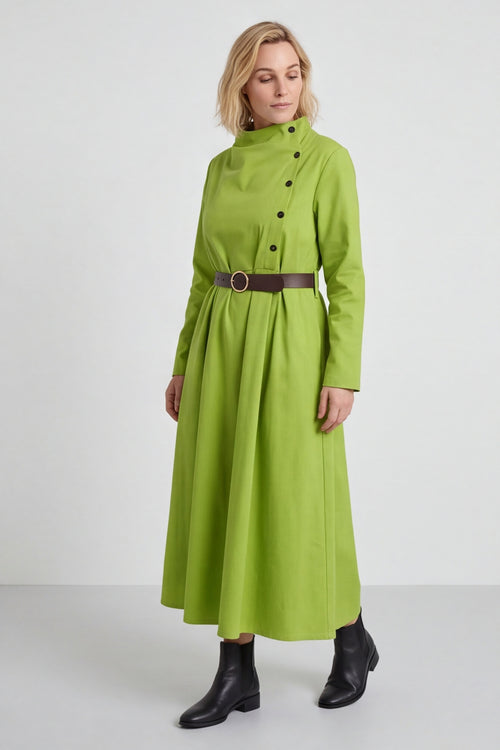 Eudora Belted Dress Green – image 5 of 6