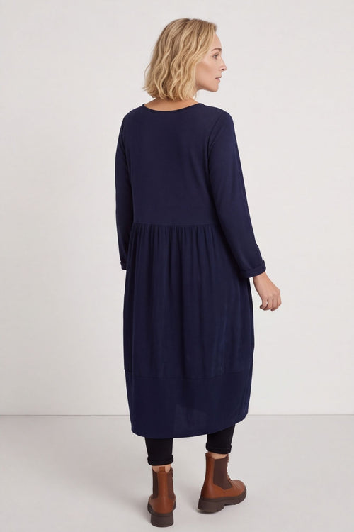 Regana Cotton Dress Navy - Image 4