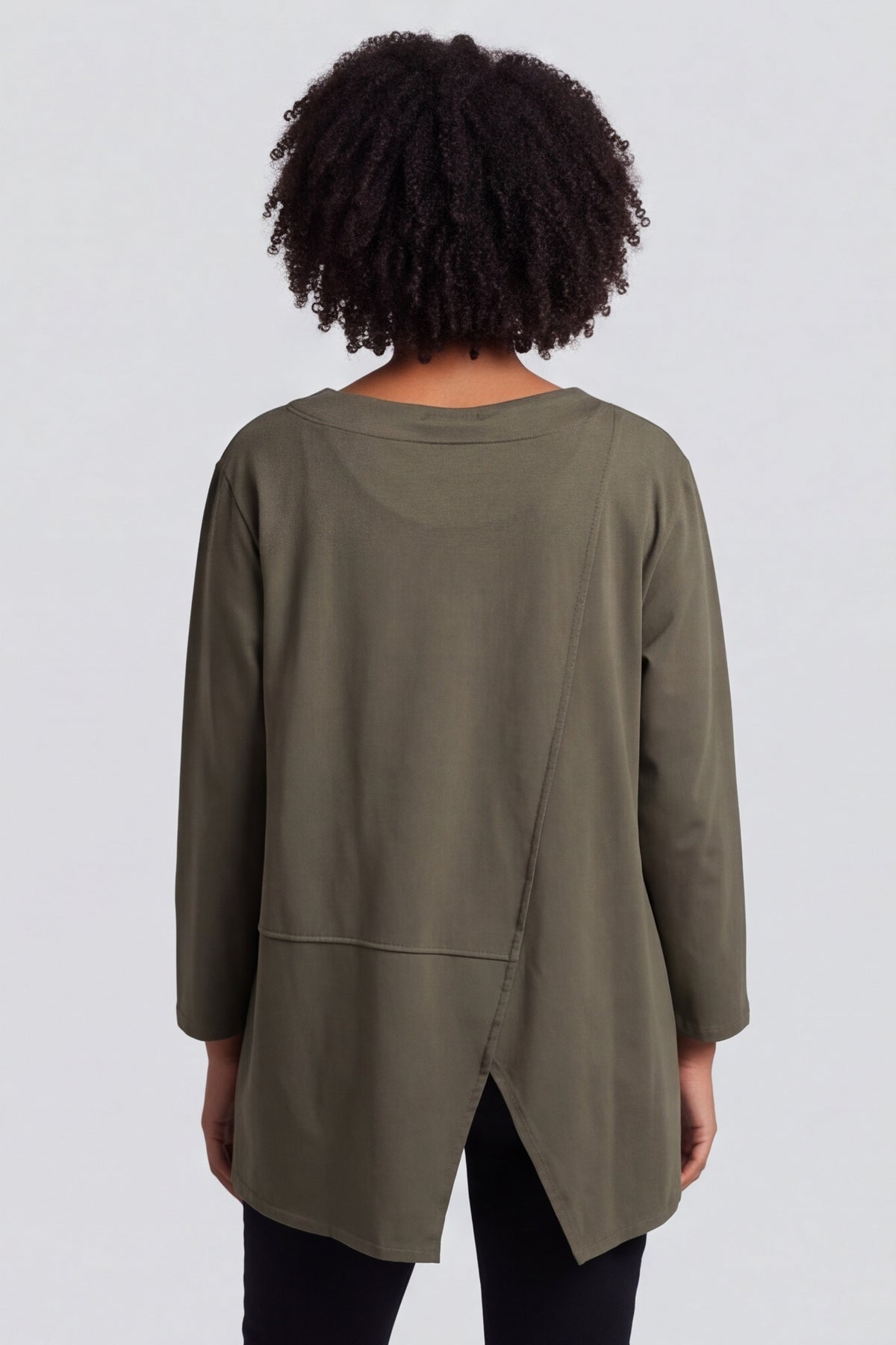 Angelina Pocket Cotton Top Khaki – image 5 of 6