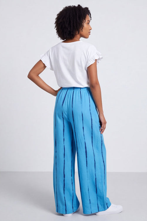 Chelle Stripe Linen Trousers Kingfisher – image 5 of 6