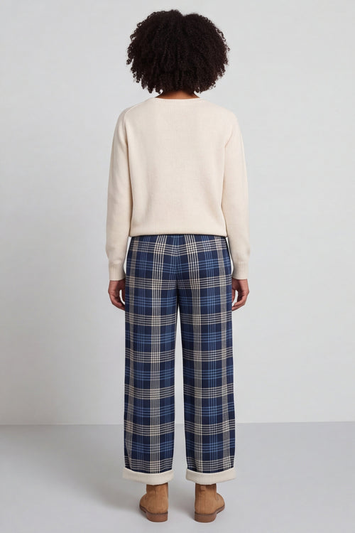 Kirri Check Trousers Navy – image 5 of 6