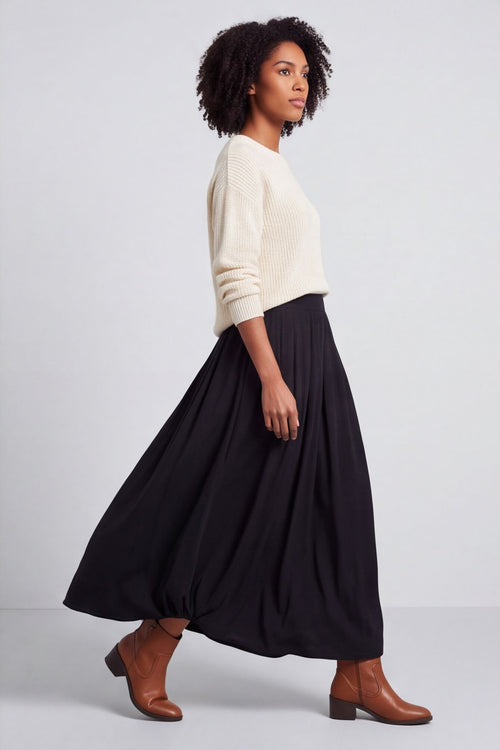 Wilfreda Puffball Cotton Skirt Black – image 5 of 6