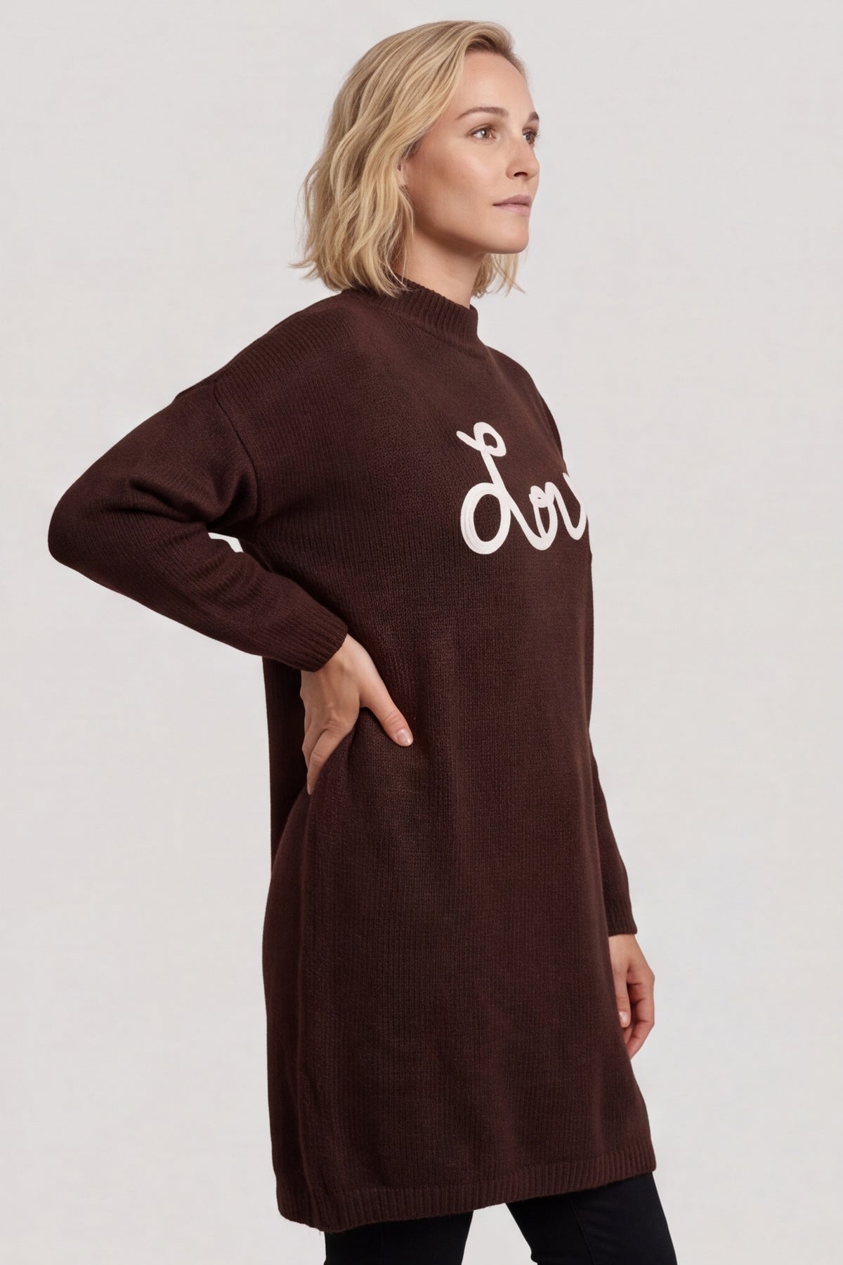 Love Knitted Jumper Dress Cocoa – image 5 of 6