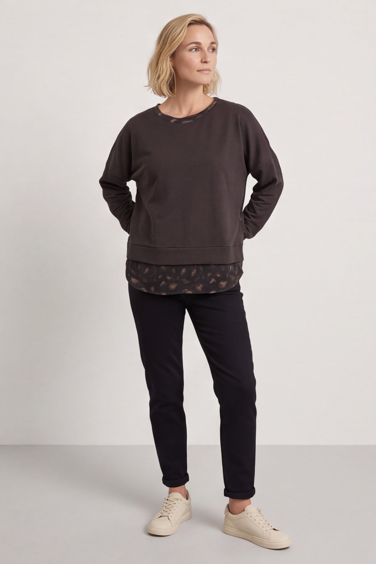 Nicky Leopard Print Cotton Top Cocoa – image 5 of 6