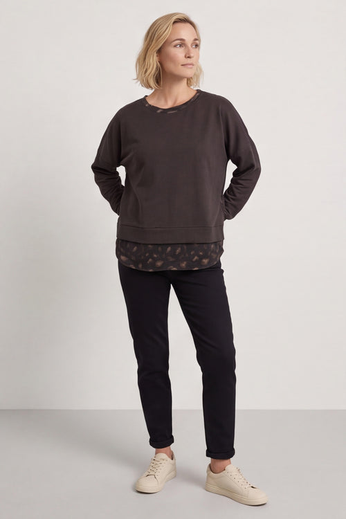 Nicky Leopard Print Cotton Top Cocoa – image 5 of 6