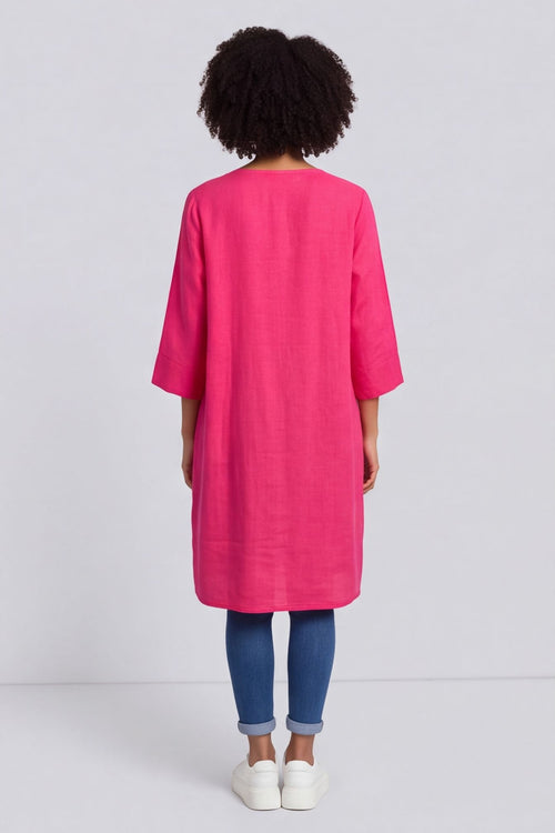 Alara Linen Dress Hot Pink – image 5 of 6